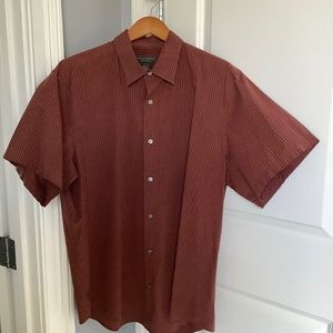 Mens short sleeve button down shirt